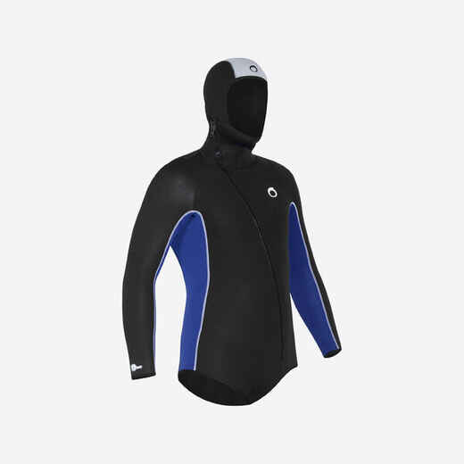 
      Men’s diving jacket with hood 5.5 mm neoprene SCD black and blue
  