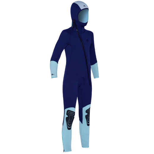 
      Kids diving wetsuit 5.5 mm neoprene SCD 500 dark blue and light blue
  