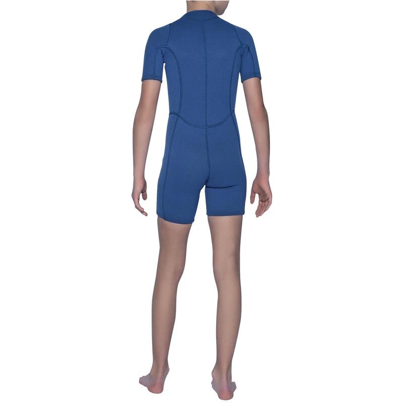 Shorty Solar e Térmico neoprene Criança SNK 100 Azul Marinho