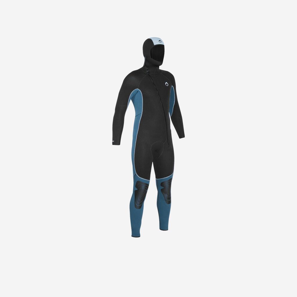 Combinaison néoprène de plongée sous-marine homme SCD 100 5,5 mm noir/gris