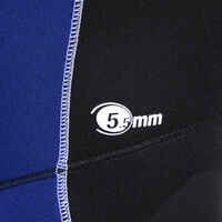 Men's diving sleeveless wetsuit 5.5 mm neoprene SCD black