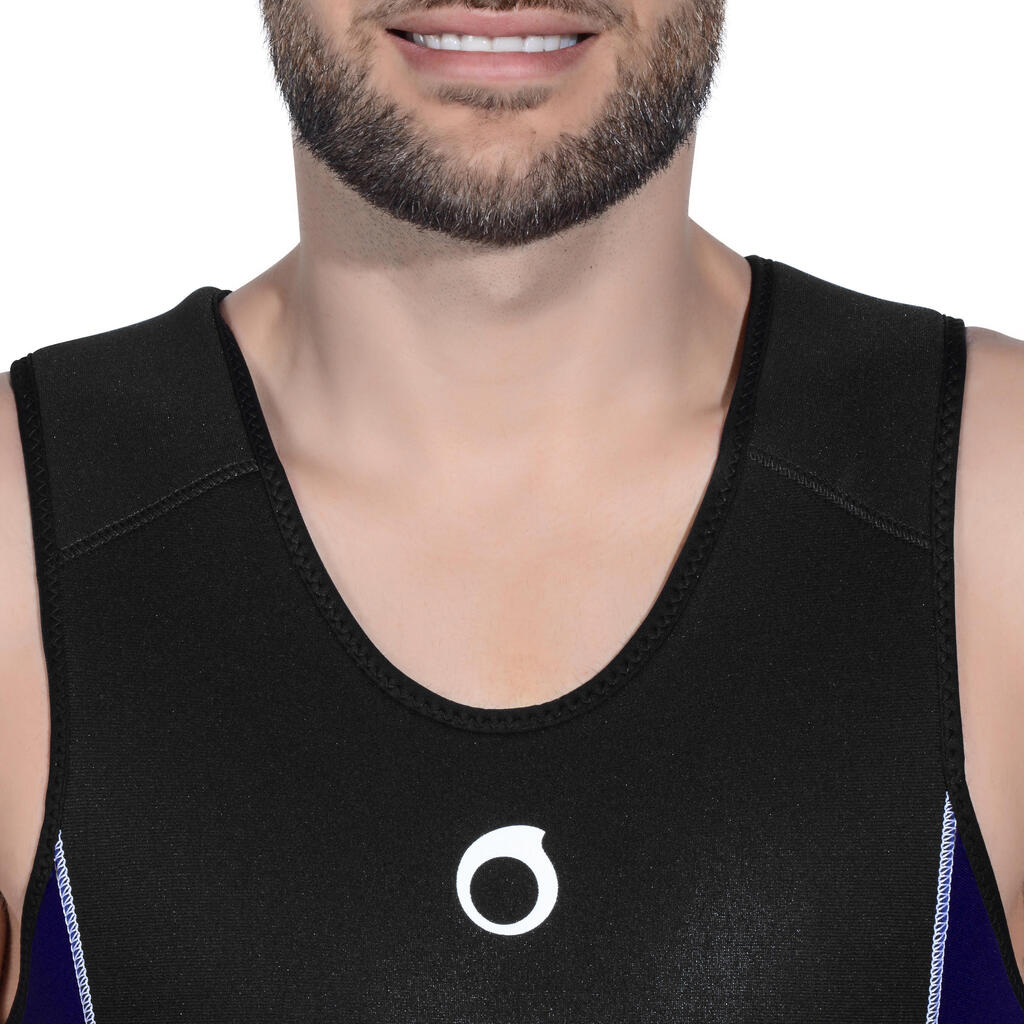 Men's diving sleeveless wetsuit 5.5 mm neoprene SCD black