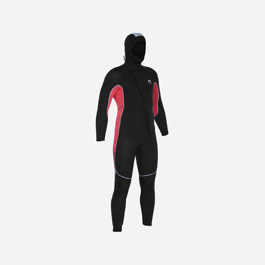 
      Men’s neoprene scuba diving wetsuit SCD 100 7.5 mm - black/red
  