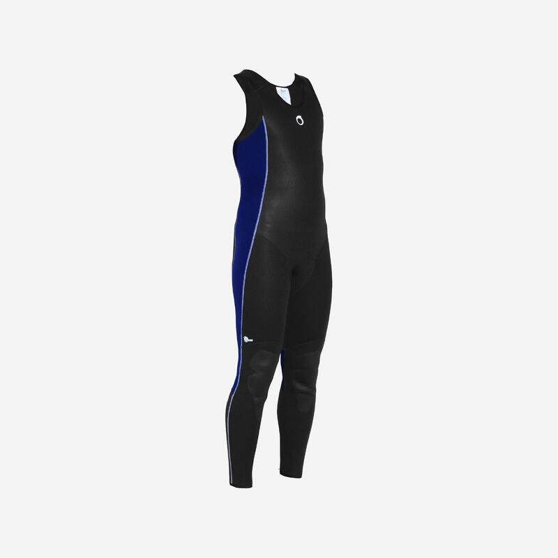 Wetsuit voor heren long john neopreen 5,5 mm SCD zwart