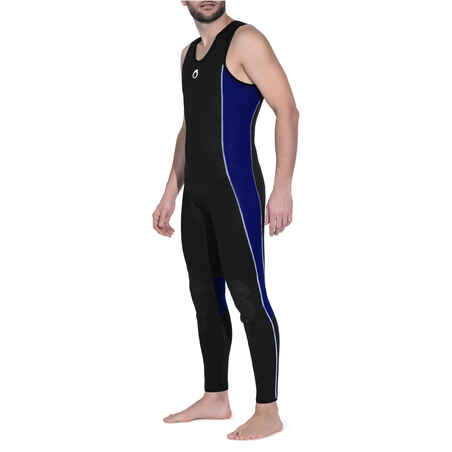 Men’s neoprene scuba diving overalls SCD 100 5.5 mm - black/blue