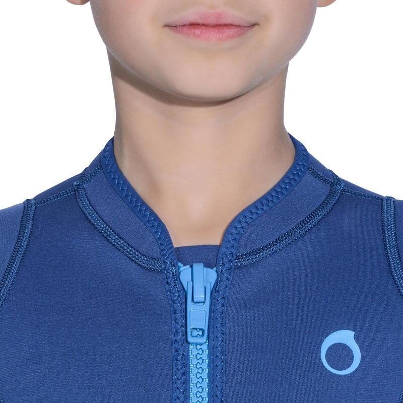 Shorty voor kinderen neopreen 2 mm marineblauw