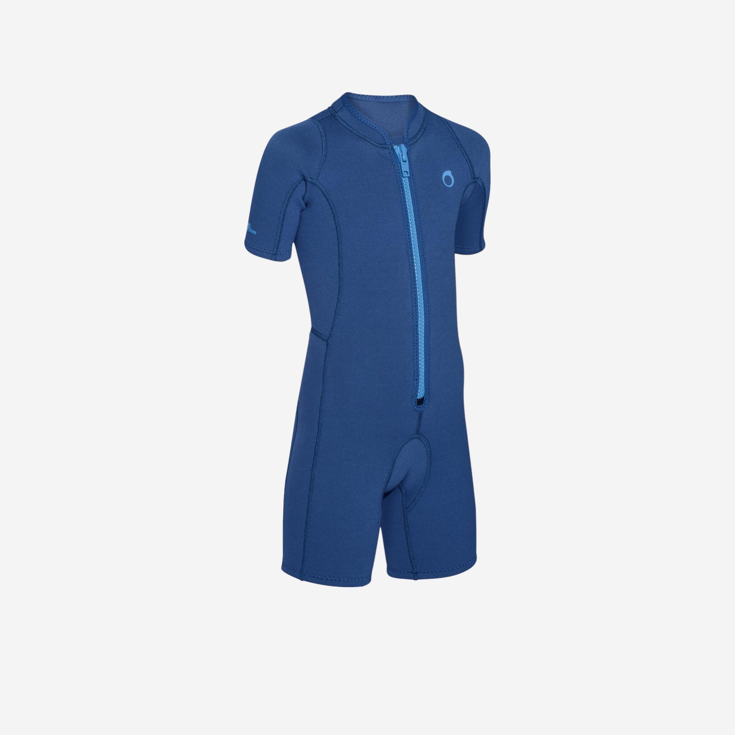 100 Kids’ Snorkelling Shorty - Navy Blue