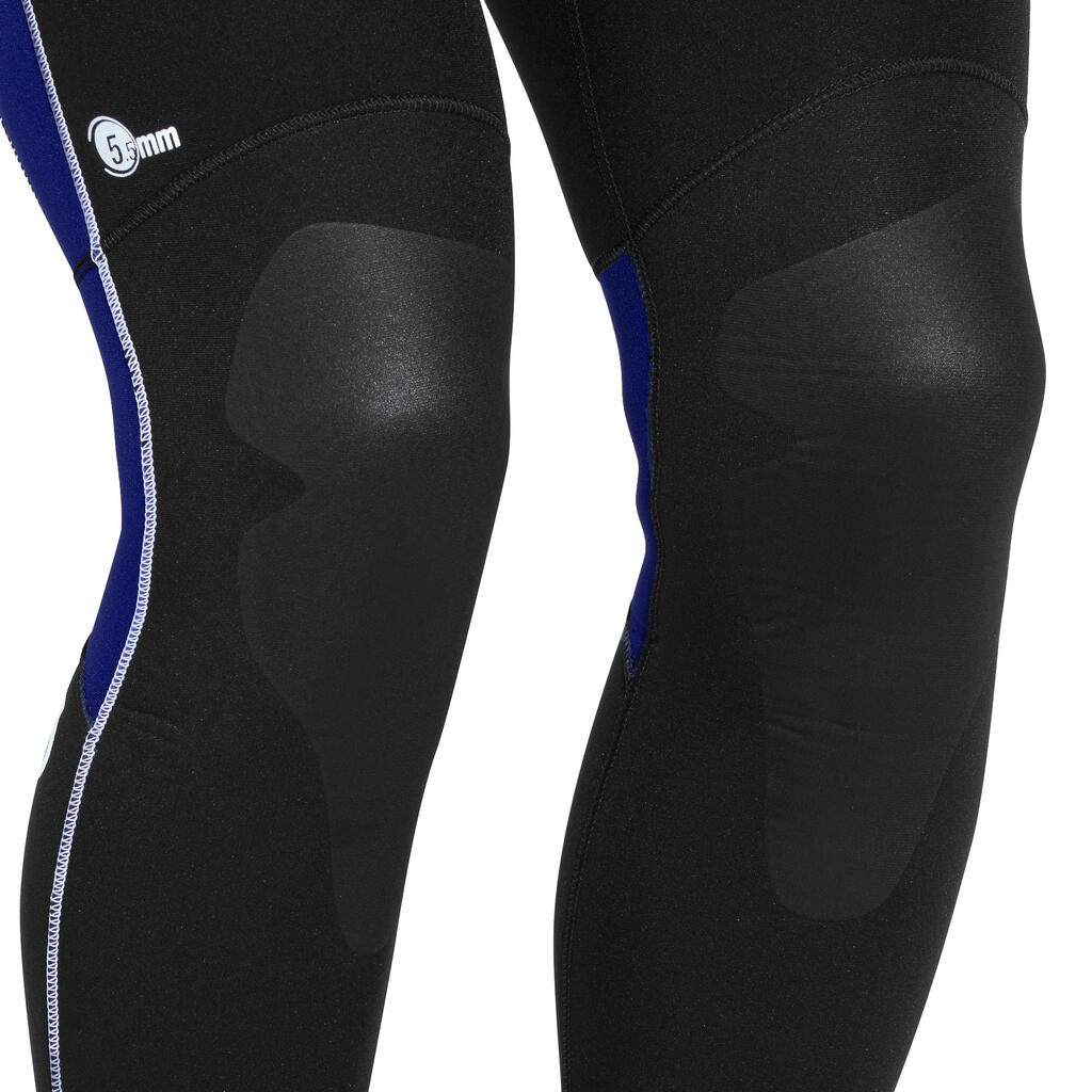 Neoprenanzug Herren Latzhose Tauchen 5,5 mm - SCD schwarz