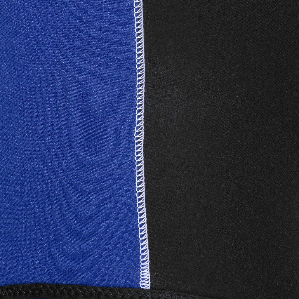 Pánska potápačská neoprénová bunda s kapucňou SCD 5,5 mm čierno-modrá