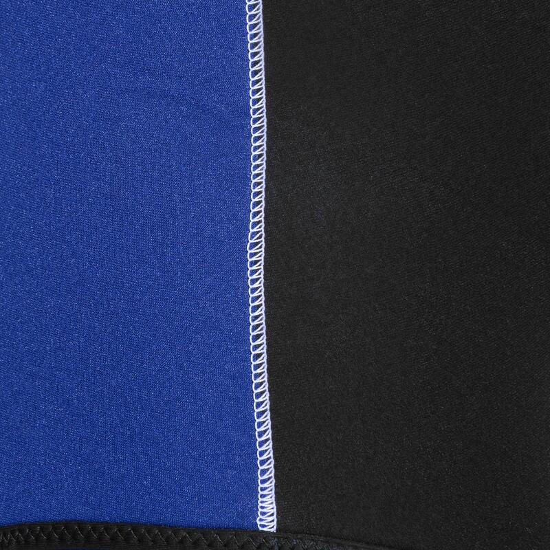 Neoprenjacke Herren mit Kopfhaube Tauchen 5,5 mm - SCD schwarz/blau