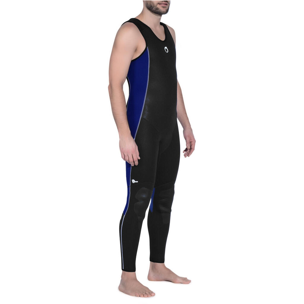 Men's diving sleeveless wetsuit 5.5 mm neoprene SCD black