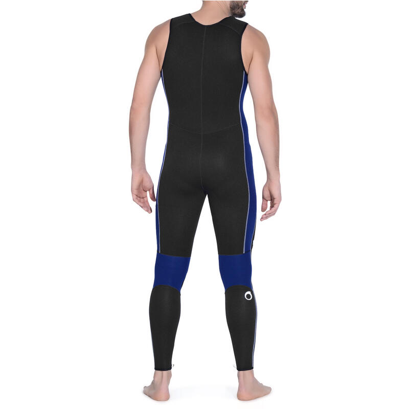 Salopette Longjohn de plongée homme néoprène 5.5mm - scd noir