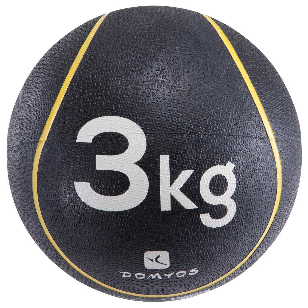 Fitness Medicine Ball 3 kg Diameter 22 cm - Yellow