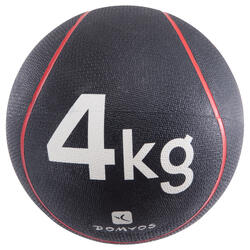 Medecine ball 4 kg | diameter 24 cm rood