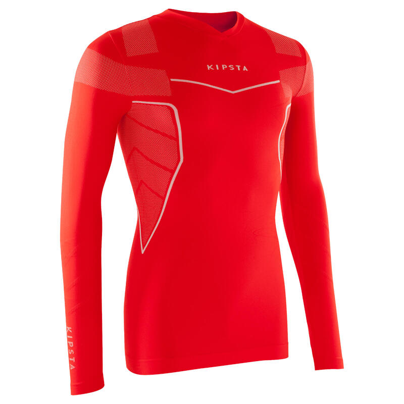 Sous maillot respirant manches longues adulte Keepdry 500 rouge