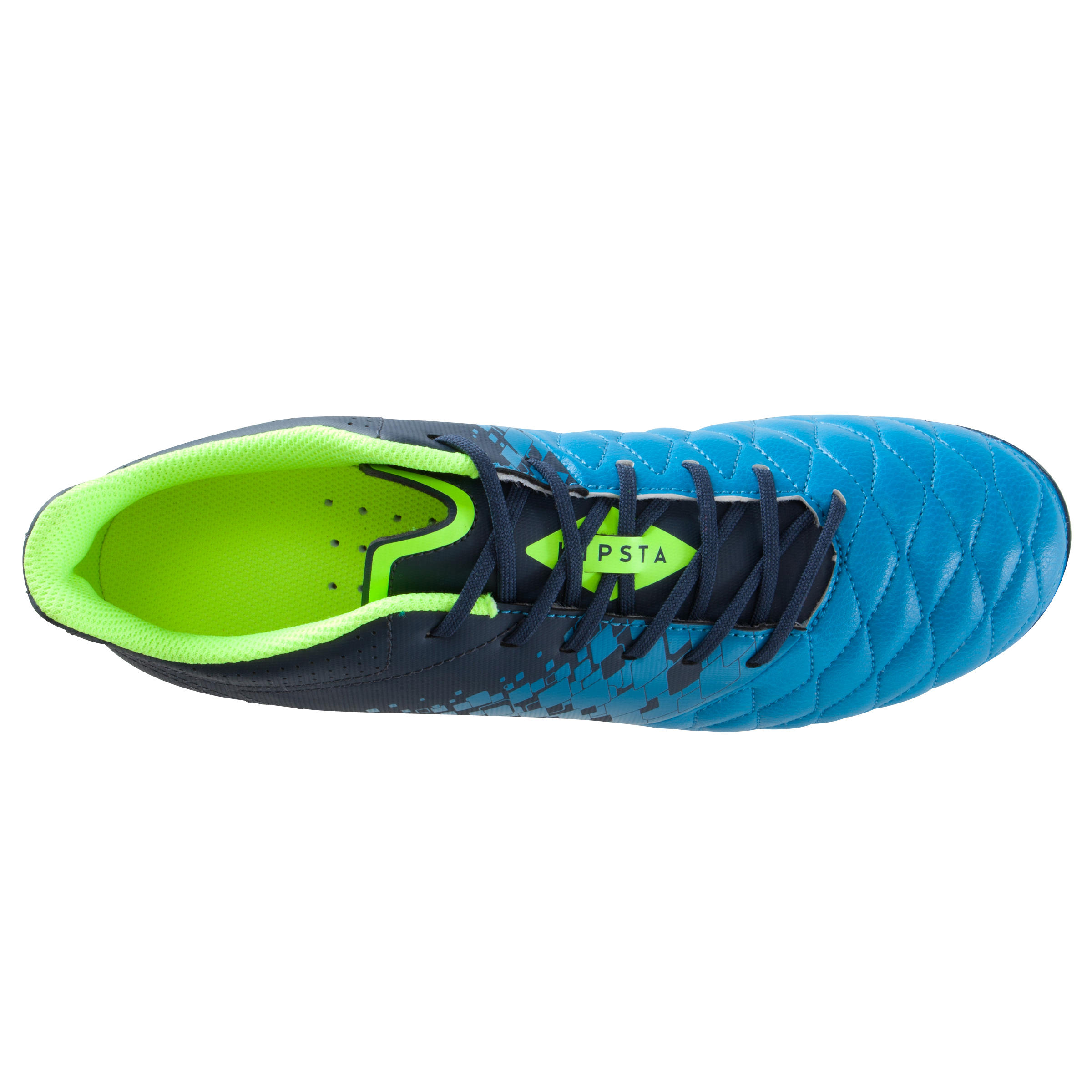 Botes de futbol adult terreny sec Agility 500 FG blau groc  7/16