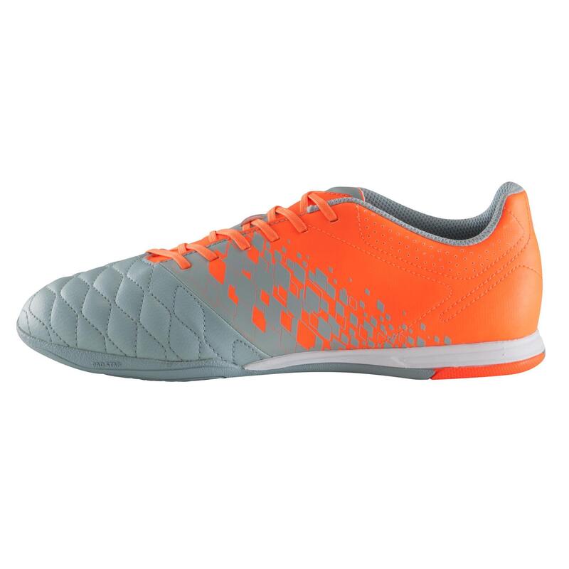 Scarpe futsal AGILITY 500 grigio-arancione