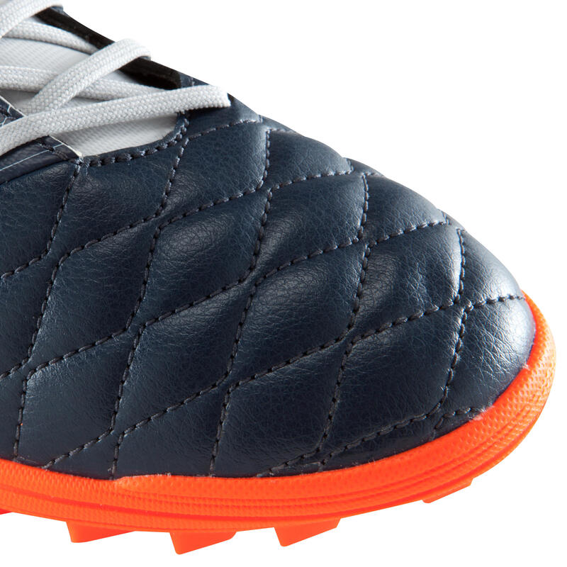 Chaussure de football adulte terrains durs Agility 500 HG grise bleue