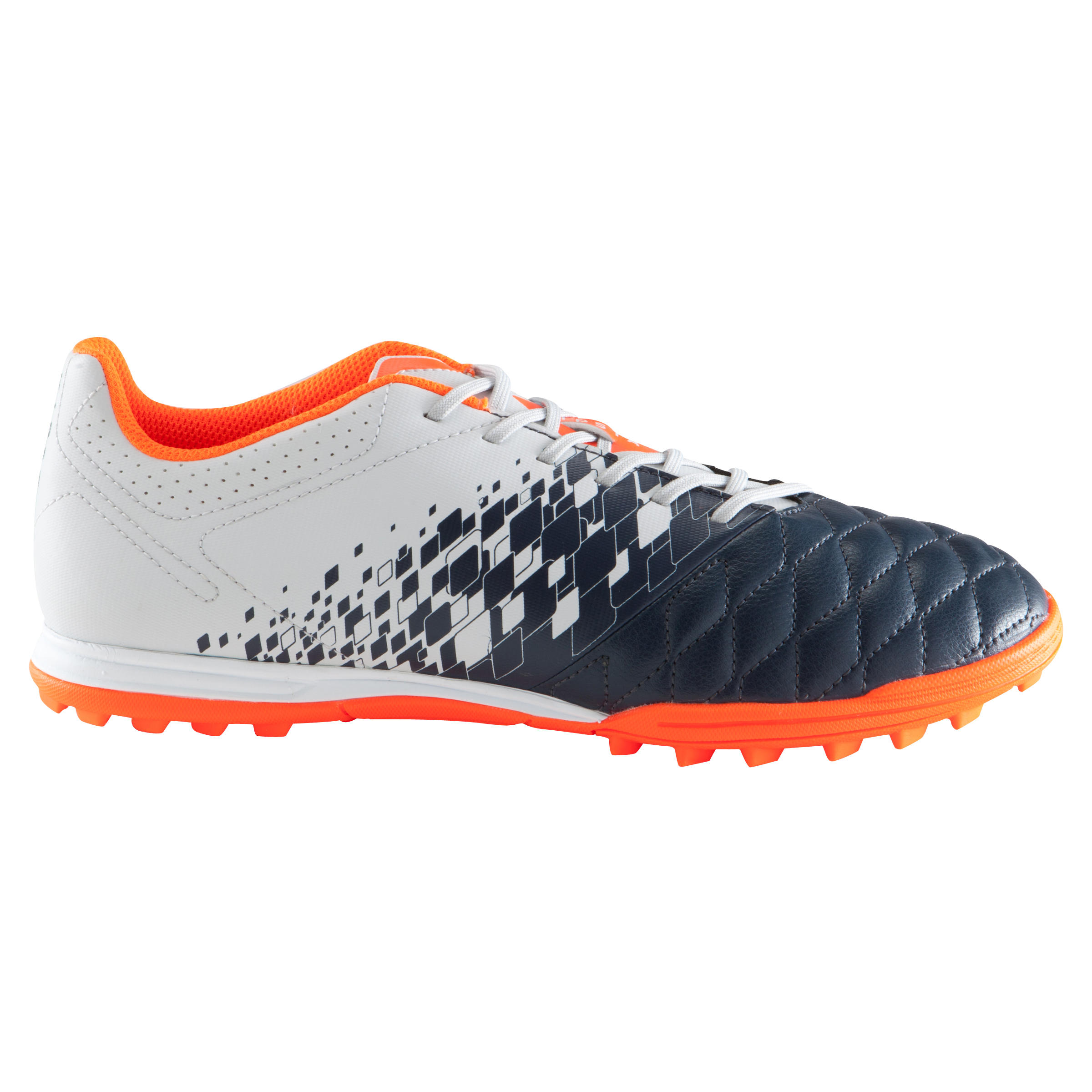 Chuteiras de Futebol Adulto Agility 500HG relva Sintética cinza/ azul 2/17