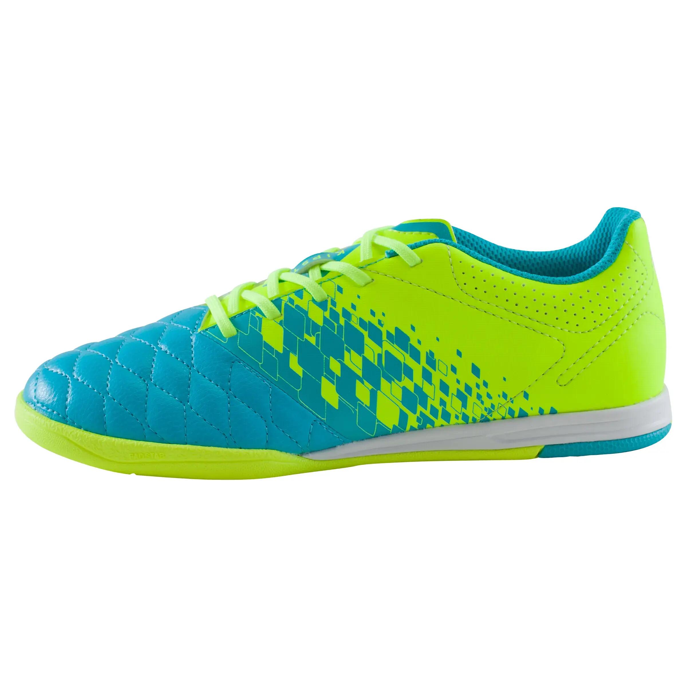 Kids' Futsal Boots Agility 500 Sala - Yellow/Blue 4/16