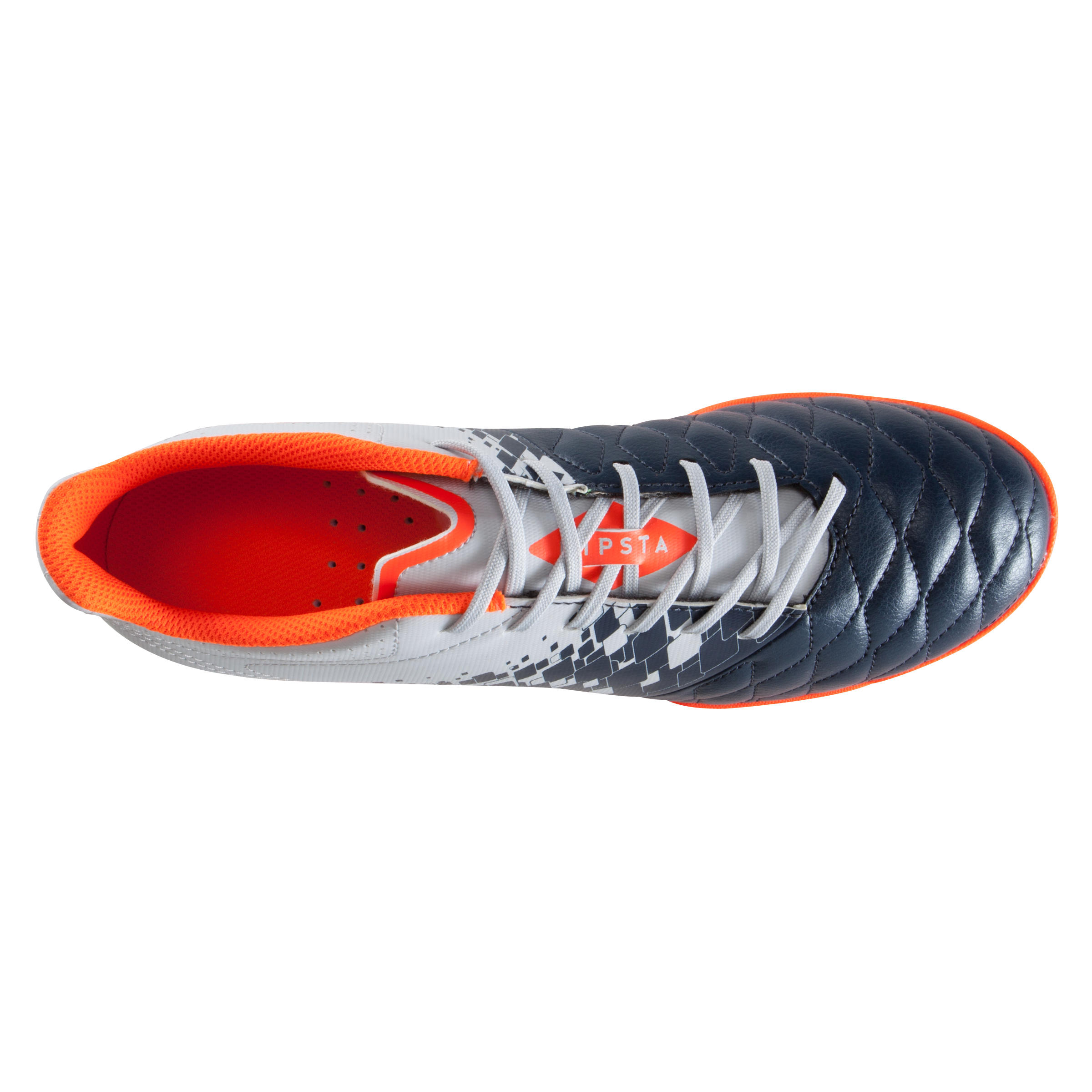 Chuteiras de Futebol Adulto Agility 500HG relva Sintética cinza/ azul 7/17