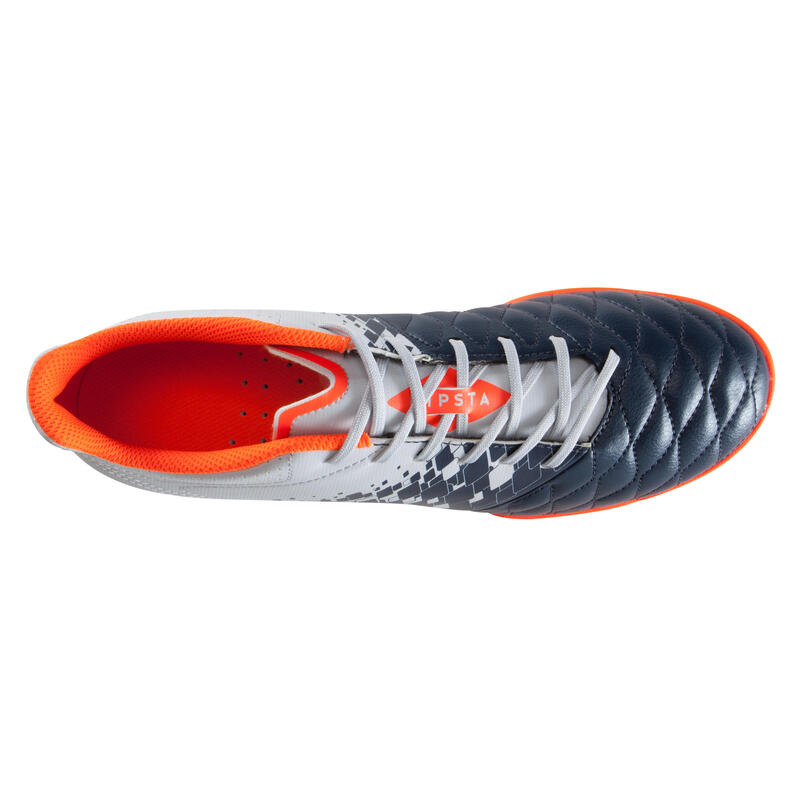 Chaussure de football adulte terrains durs Agility 500 HG grise bleue