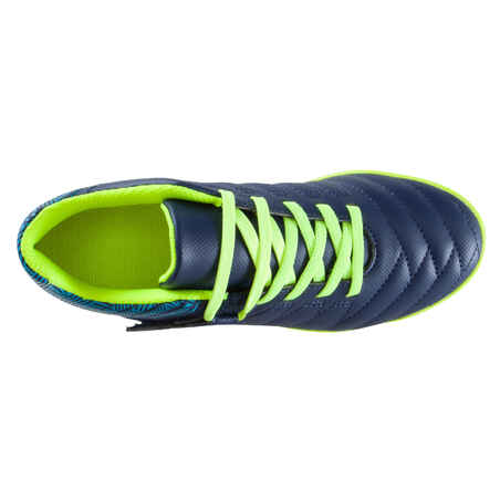 Agility 140 HG Kids' Hard Ground Rip-Tab Football Boots - Green/Yellow