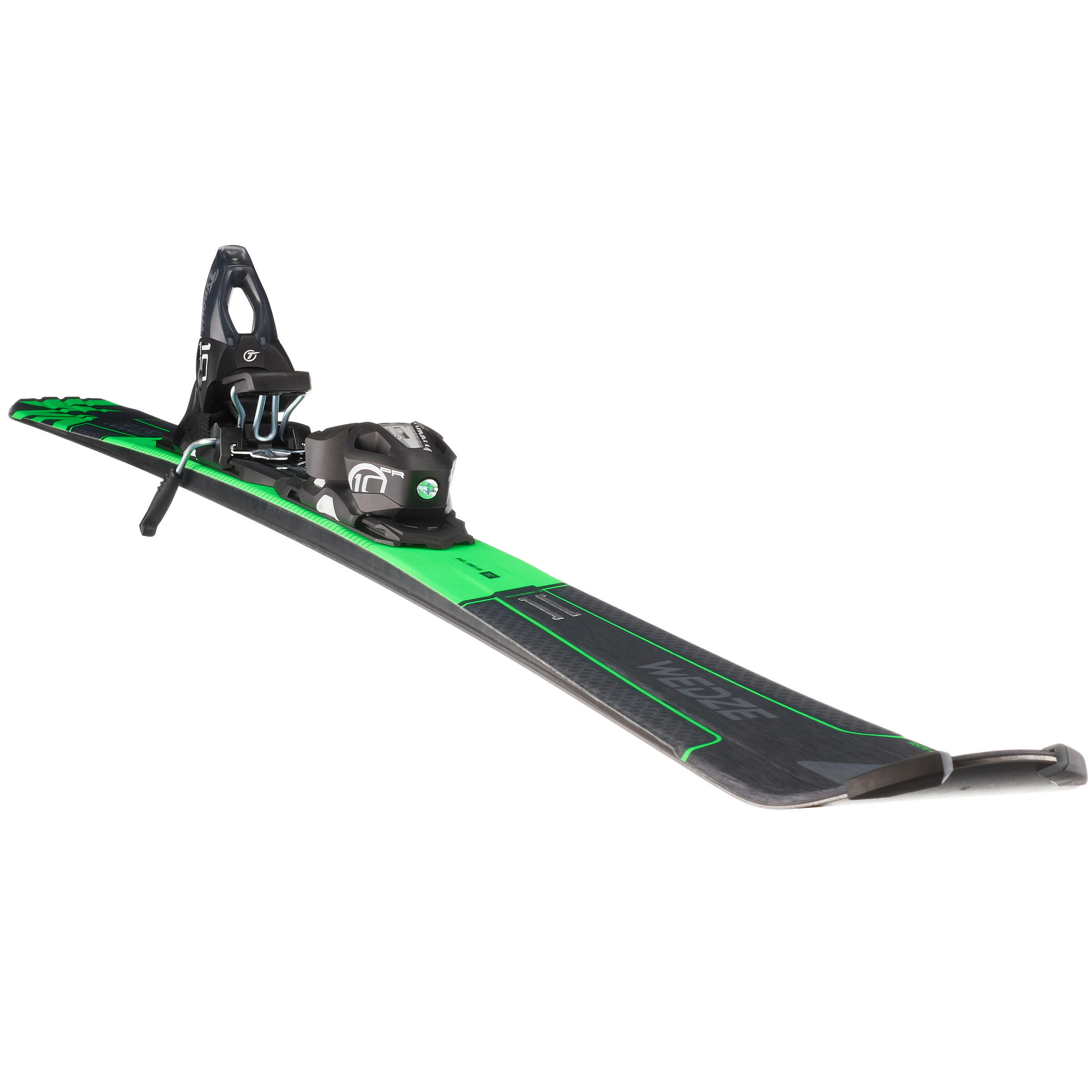 Men’s Downhill Ski, Black and Green 3/8