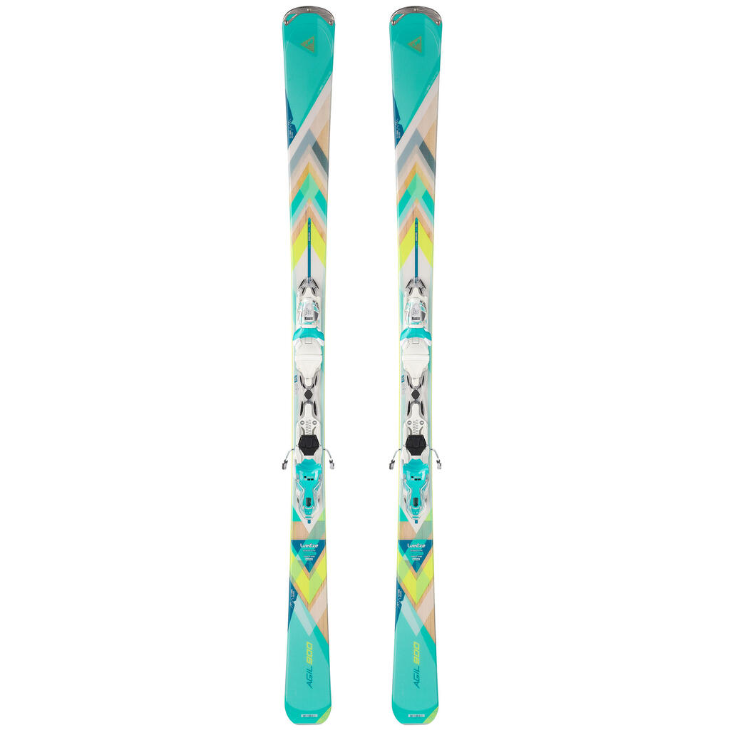 WOMEN'S AGIL 900 WHITE ALL-MOUNTAIN DOWNHILL SKIS