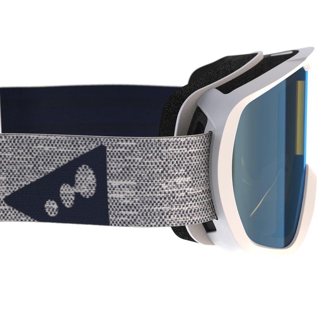 Lyžiarske a snowboardové okuliare G 500 dospelí a deti do zlého počasia biele