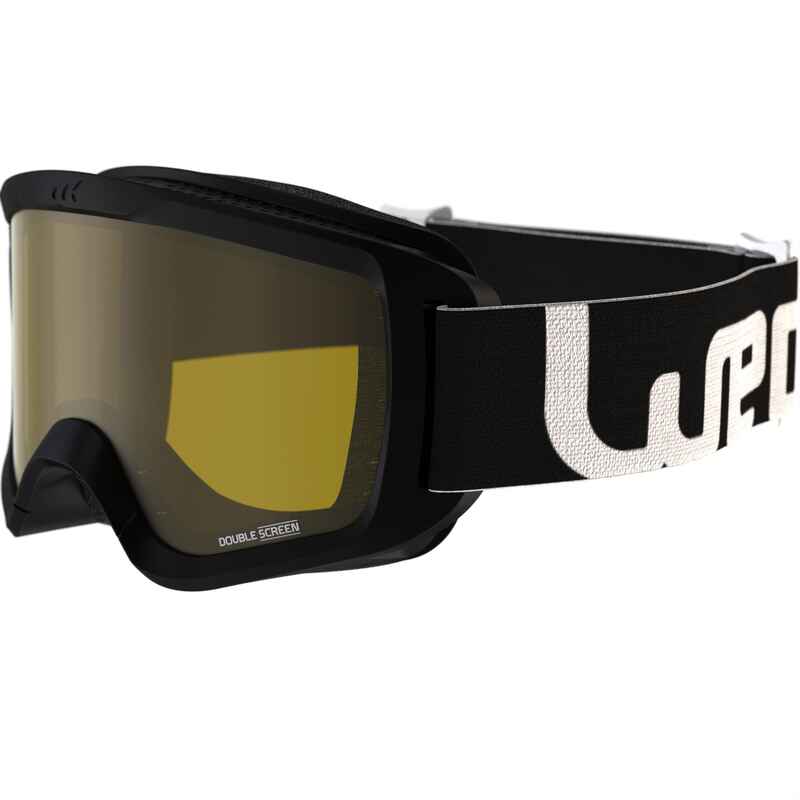 Skibrille Snowboardbrille G 100 S1 Schlechtwetter Erwachsene/Kinder schwarz Media 1