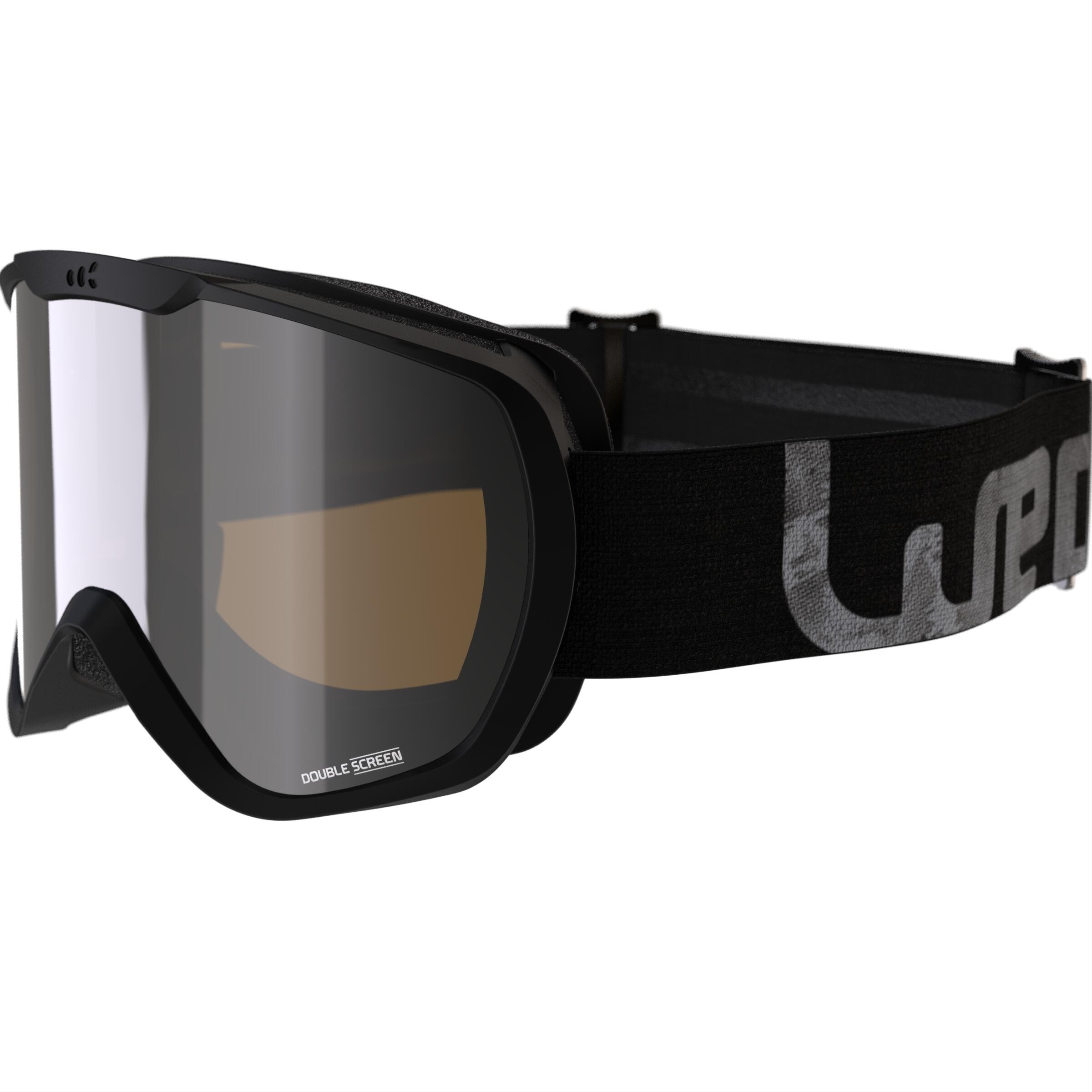 MÁSCARA DE ESQUÍ Y DE SNOWBOARD JUNIOR Y ADULTO G 500 BUEN CLIMA NEGRO -  Decathlon
