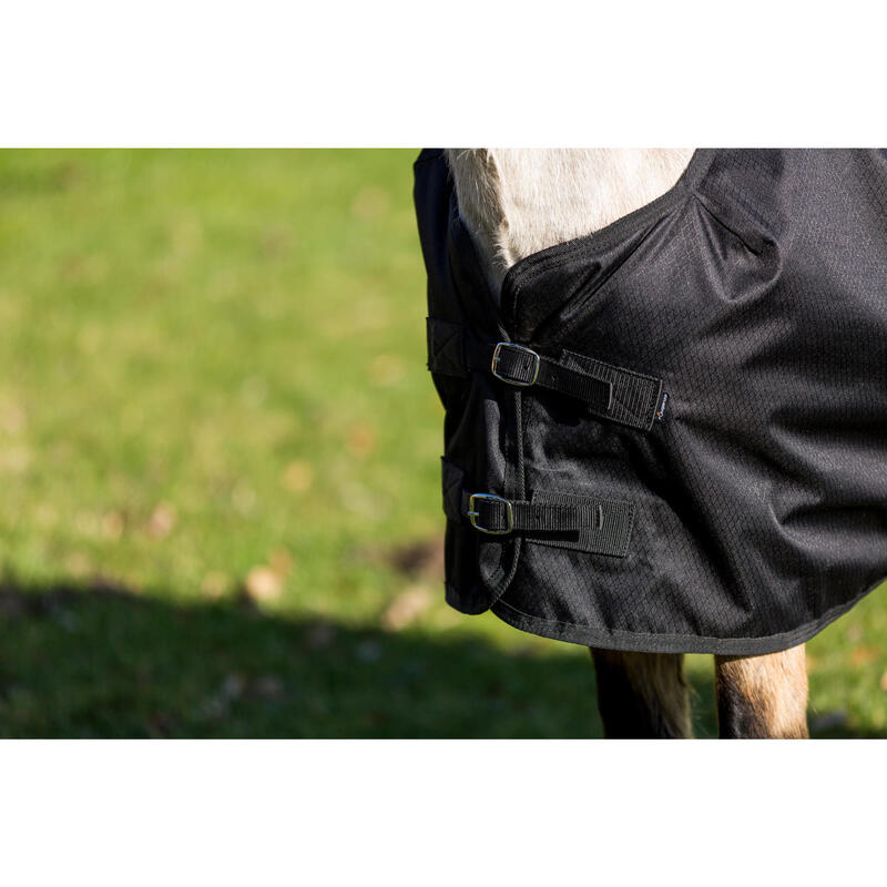 Couverture imperméable équitation poney IMPER 200 600D noir