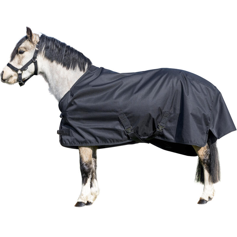 Winter-Regendecke 200g wasserdicht 600D Pony schwarz