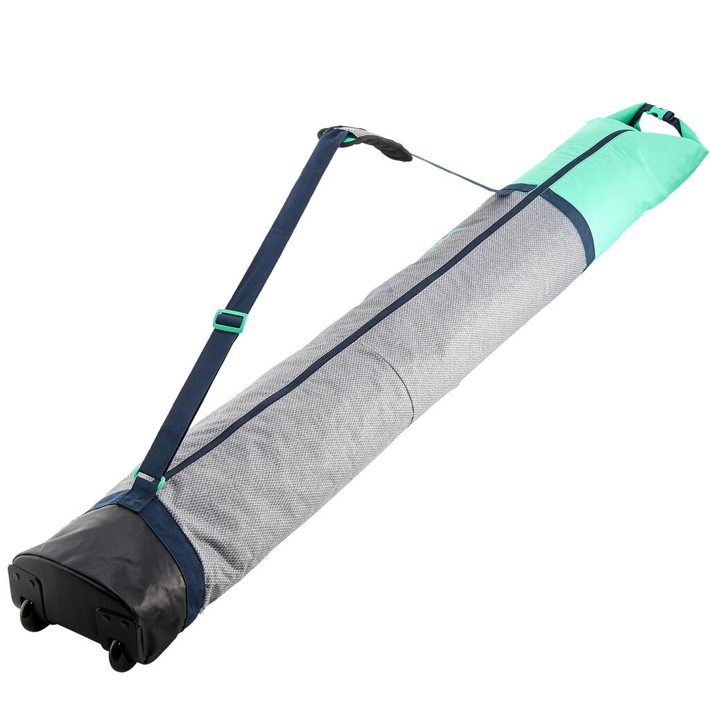 Ski bag 500 - green, turquoise and grey