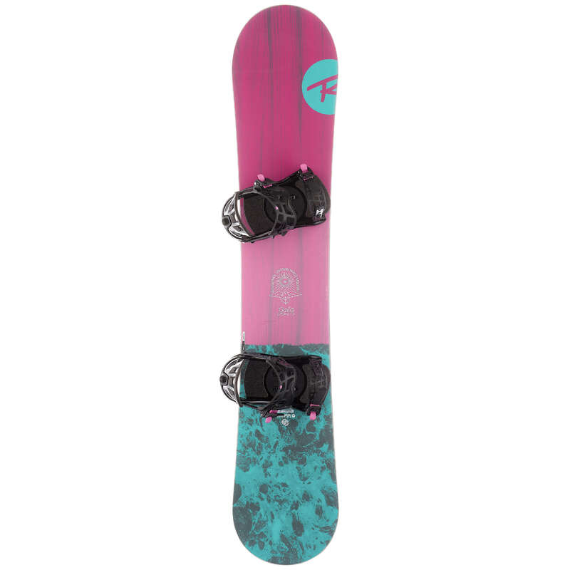SnowboardSet Gala Piste und Allmountain Damen rosa/blau ROSSIGNOL