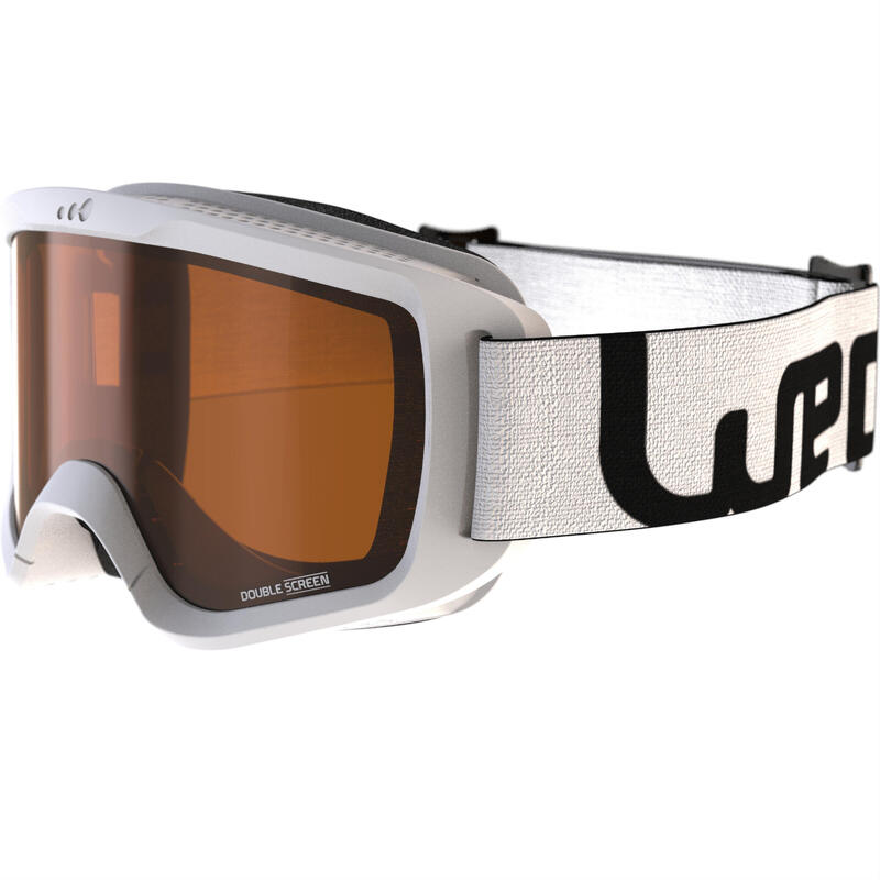 Skibril en snowboardbril voor volwassenen en kinderen G 140 zonnig weer wit
