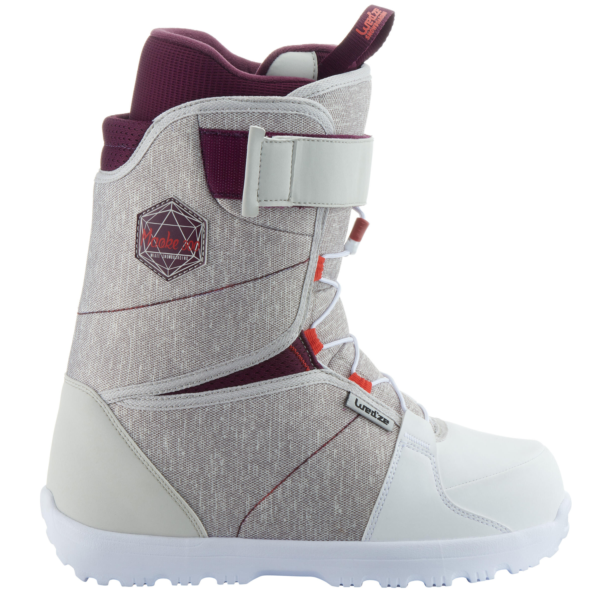 BOTAS DE SNOWBOARD MUJER MAOKE300 FAST LOCK 2Z BLANCO - Decathlon