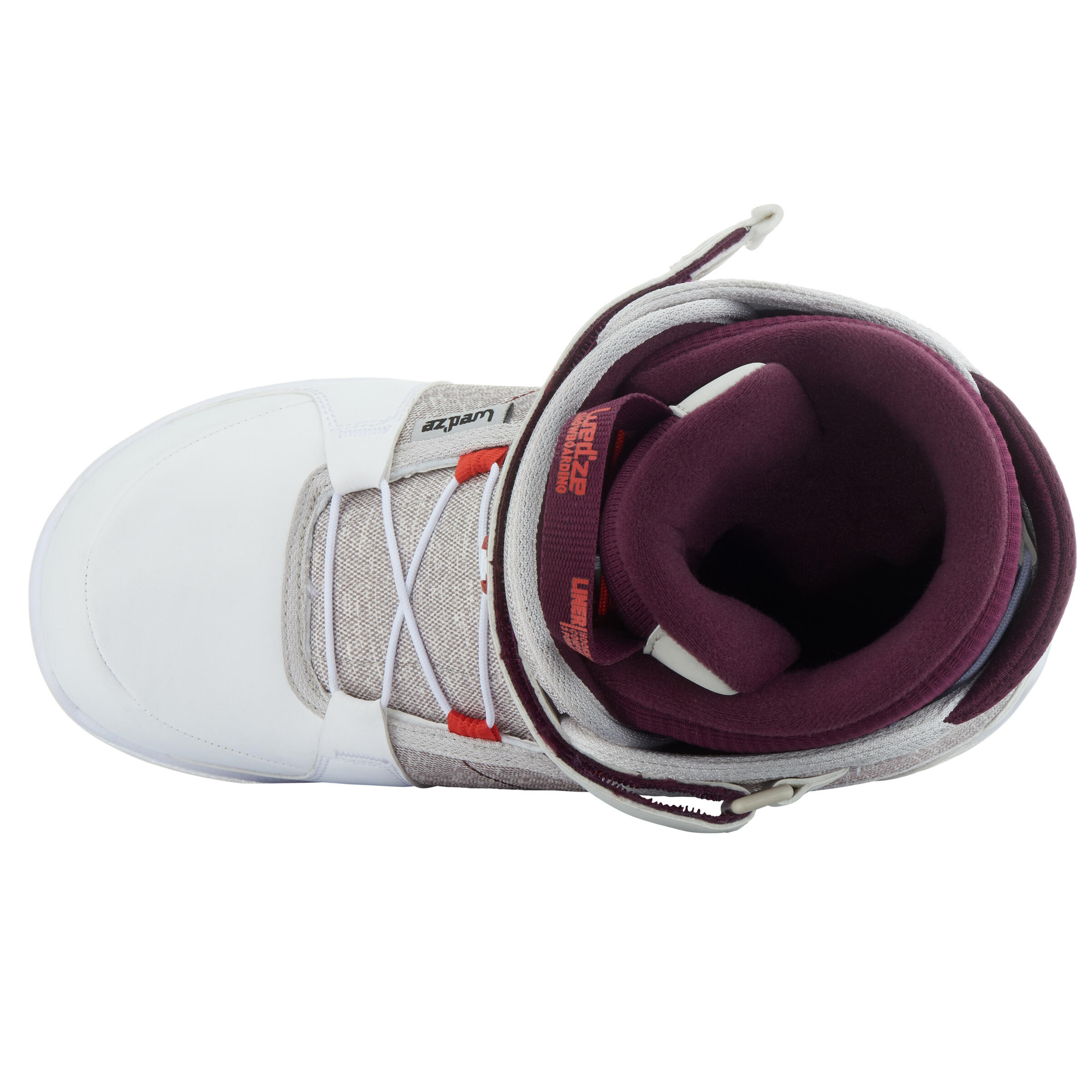 Chaussures de snowboard femme débutante, Maoke 300, grises