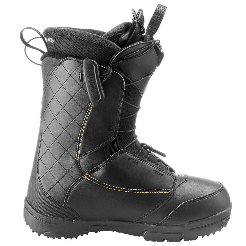 Chaussures de snowboard all mountain, femme, Pearl zone lock, noire