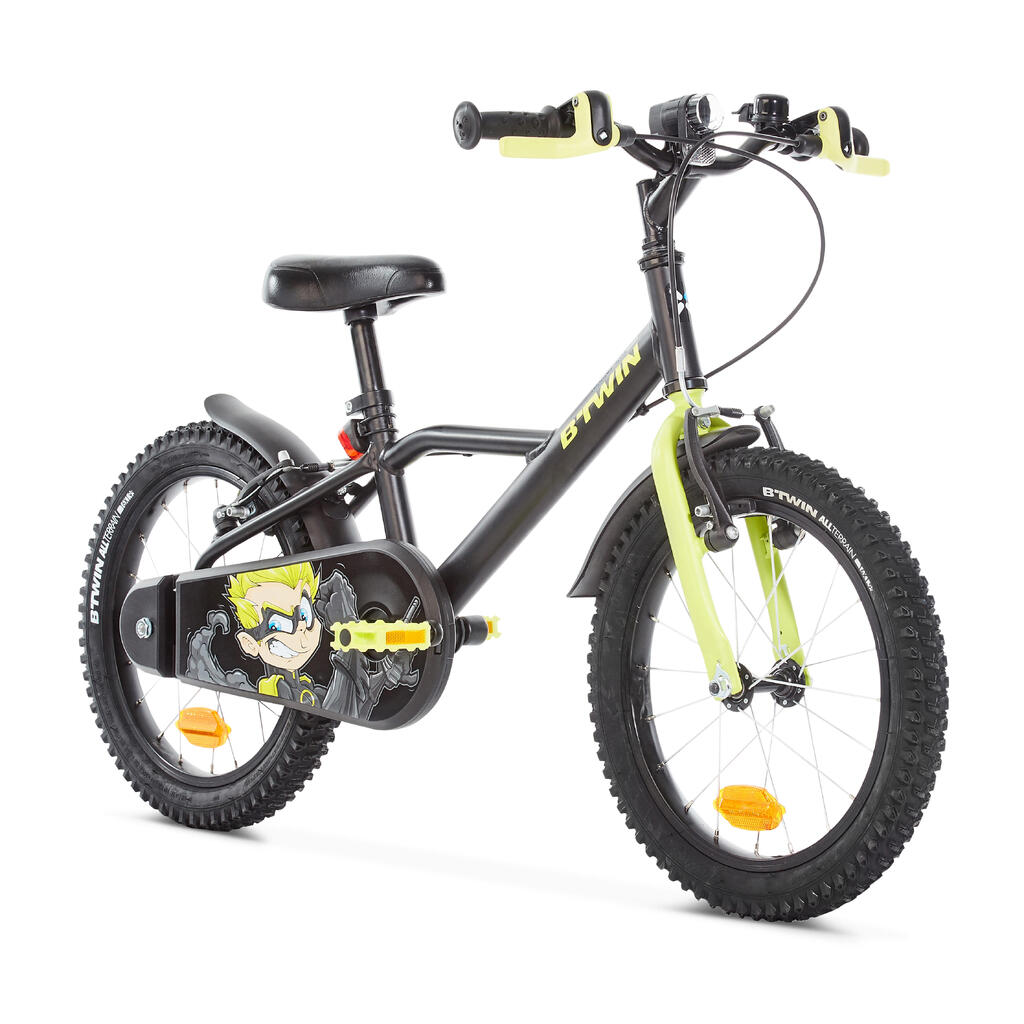 16-palcový bicykel pre deti od 4,5 do 6 rokov 500 Dark Hero