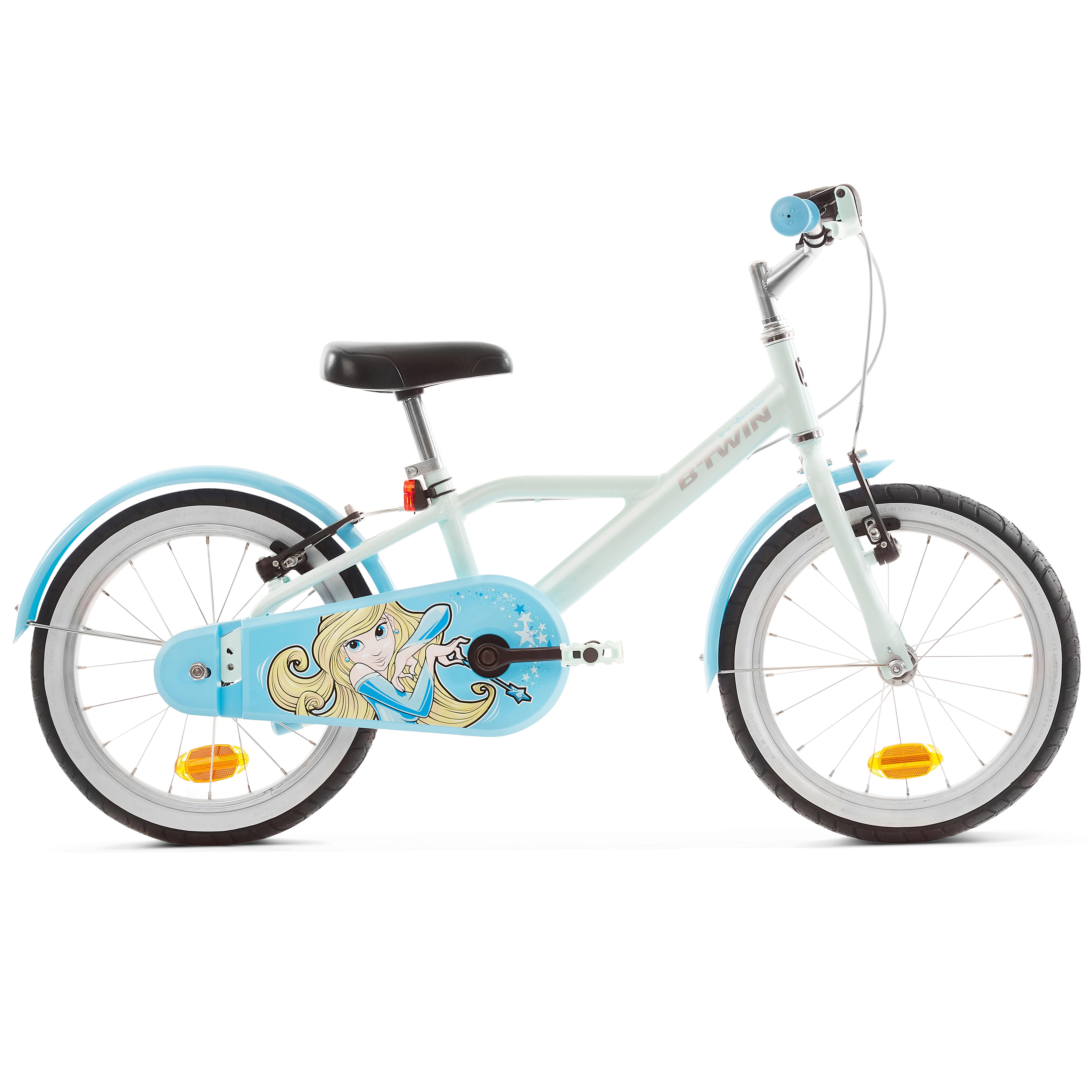 500 Kids' 16-Inch Bike Years) Blue Princess Decathlon