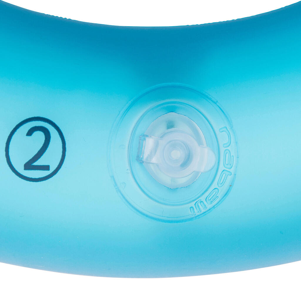 Gilet de natation gonflable bleu  Taille S (30-50 kg)