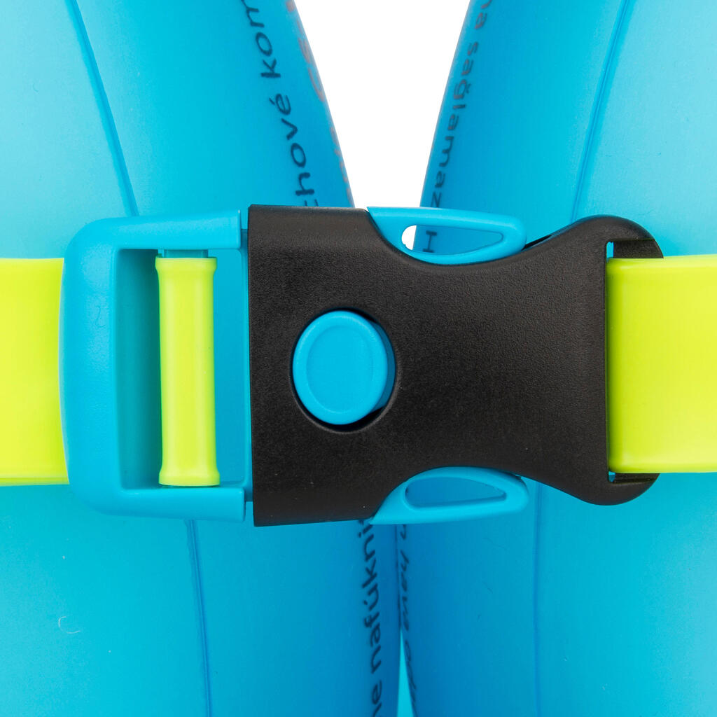 Gilet de natation gonflable bleu  Taille S (30-50 kg)