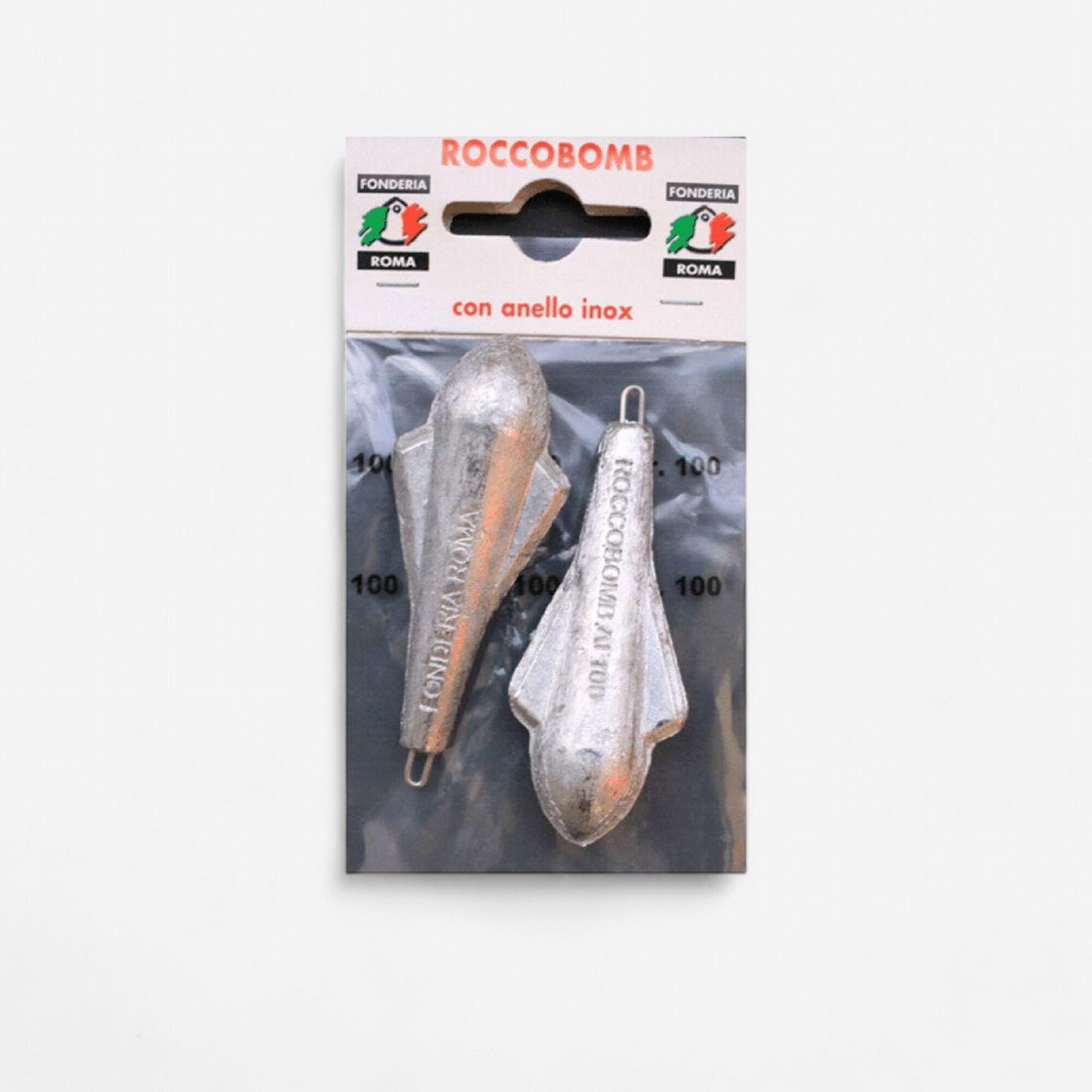 Piombo pesca surfcasting Fonderia di Roma Roccobomb anello inox 2 pezzi 4/4