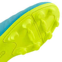 Agility 300 FG Kids' Firm Ground Football Boots - Blue/Neon Yellow