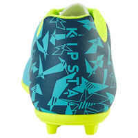 Agility 300 FG Kids' Firm Ground Football Boots - Blue/Neon Yellow