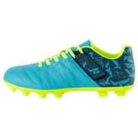 Agility 300 FG Kids' Dry Pitch Football Boots With Rip-Tab - Blue/Yellow