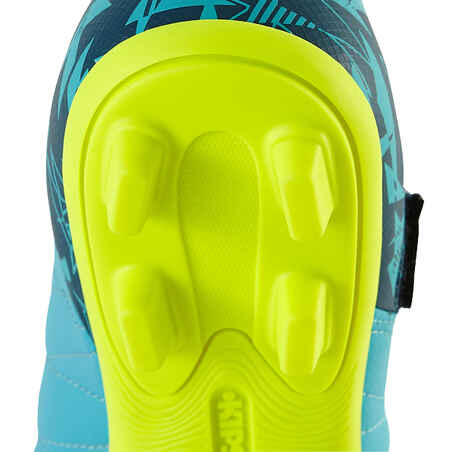 Agility 300 FG Kids' Dry Pitch Football Boots With Rip-Tab - Blue/Yellow