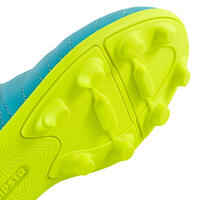 حذاء كرة القدم CLR 500 FGللأطفال لملاعب النجيل الصناعي بشريط لاصق - أزرق/ أصفر